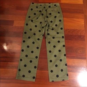 J. Crew Boyfriend Chino Pant in Polka Dot